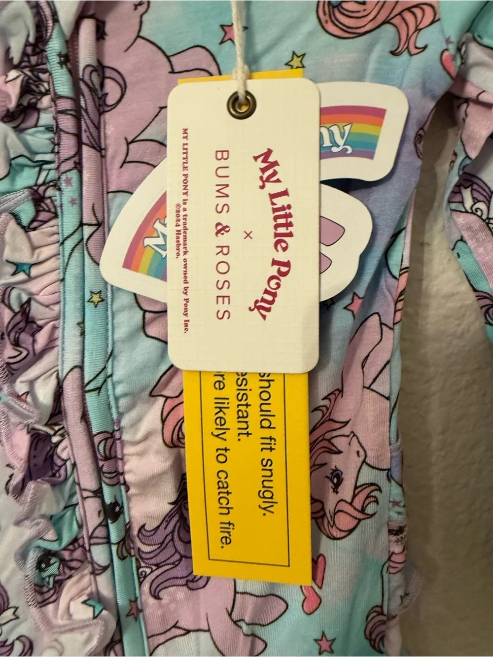 My Little Pony Purple & Aqua Unicorn Footed Pajama One-Piece